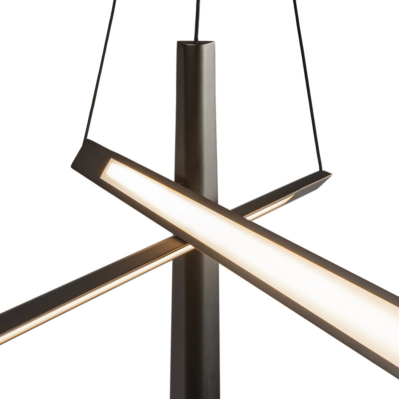 Lex 3 - Light LED Chandelier, Black