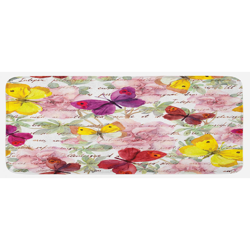 Tapis de cuisine papillons