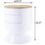 Table de chevet blanche laquée brillante pour chambre à coucher - Coffret de rangement décoratif avec 1 élément décoratif