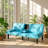 JZR 67" W x 24" D x 30" H Foldable PVC Futon Sofa Bed with Cup Holder-129872227-129872228-129872232