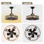 Gracie Oaks 20” Ceiling Fan With Remote Control Caged Ceiling Fan With Reversible Motor 4h Timer 3 Wind Speeds