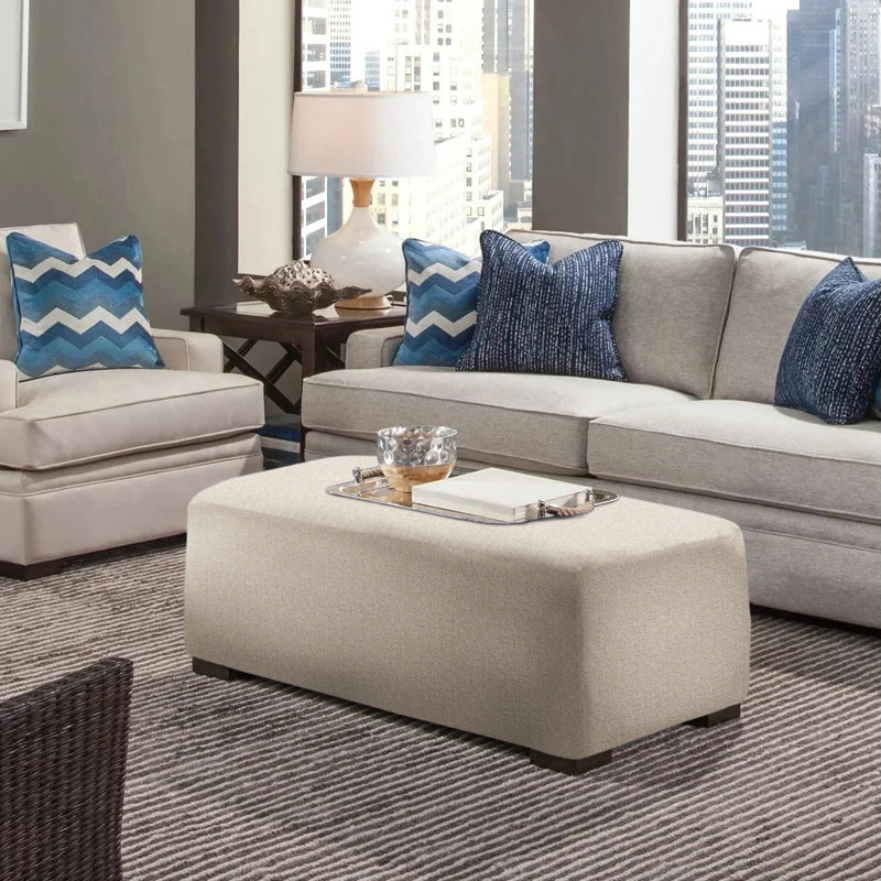 Campos Ottoman, Honey, Brown Geometric, 0456-33