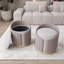 Repose-pieds en velours avec rangement Mercer41, taupe