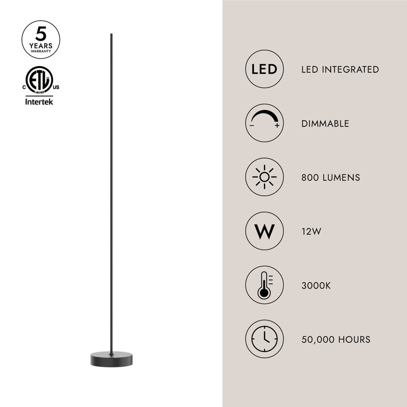 Reeds LED Floor Lamp, White