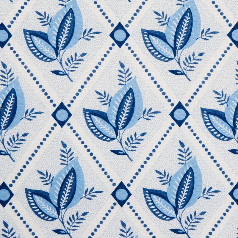 Basile Trellis Fabric, Porcelain