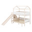Lit superposé pour enfants avec design de maison, glissade et escalier de rangement fonctionnel-1793586686