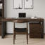 Bureau de direction rectangulaire en bois massif avec tiroirs Nut-brown-468063572
