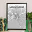 Melbourne City Map - No Frame Print-2067970078
