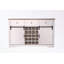 Armoire de rangement avec 2 portes, 3 tiroirs et tablette à vin