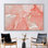 Affiche de luxe sur toile corail et marbre doré