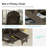 All-Weather HDPE Folding Adirondack Rocking Chair with Retractable Ottoman, 3-Position Adjustable Outdoor Rocking Chair for Patio, Gargen, Deck-1920291628