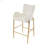 28.75Inch Counter Height Bar Stools Set Of 2, Bar Height Arm Chairs, Velvet Fabric Stools With Legs And Footrests-565386807