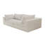 Nuage 2 places 39,8 po en velours côtelé blanc avec agencement double couche. Coussin amovible, sans assemblage, bricolage pour divers espaces intérieurs. Siège rembourré de plumes, support en éponge pure et compression à haute densité