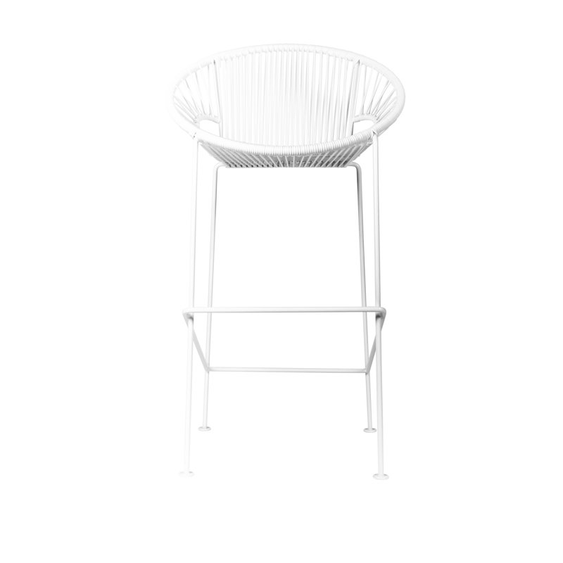 Tabouret de bar Alaena Puerto, Blanc, Blanc