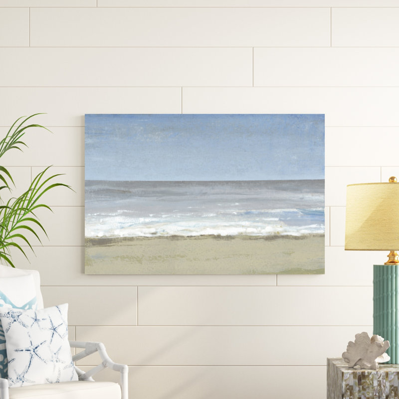 Jour de marche sur la plage II, H 32 po x l 48 po x P 1,25 po