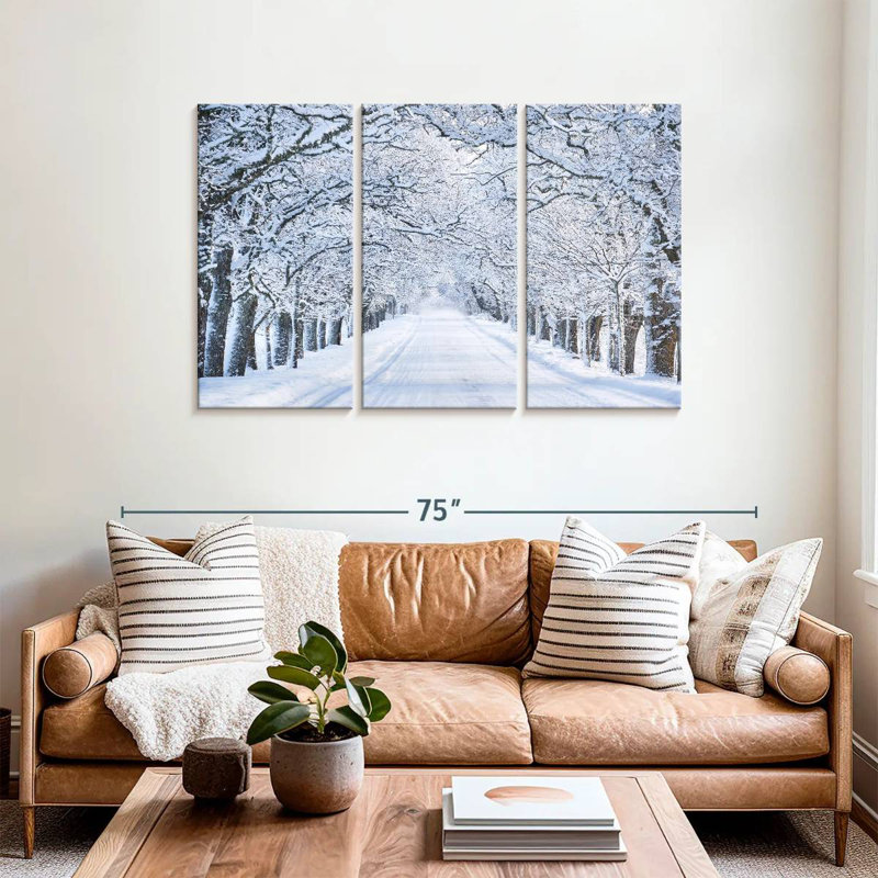 Harnek Snowy Alley Trees, H 36 po x l 57 po