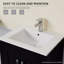 Meuble-lavabo de salle de bain noir avec dessus d'évier blanc