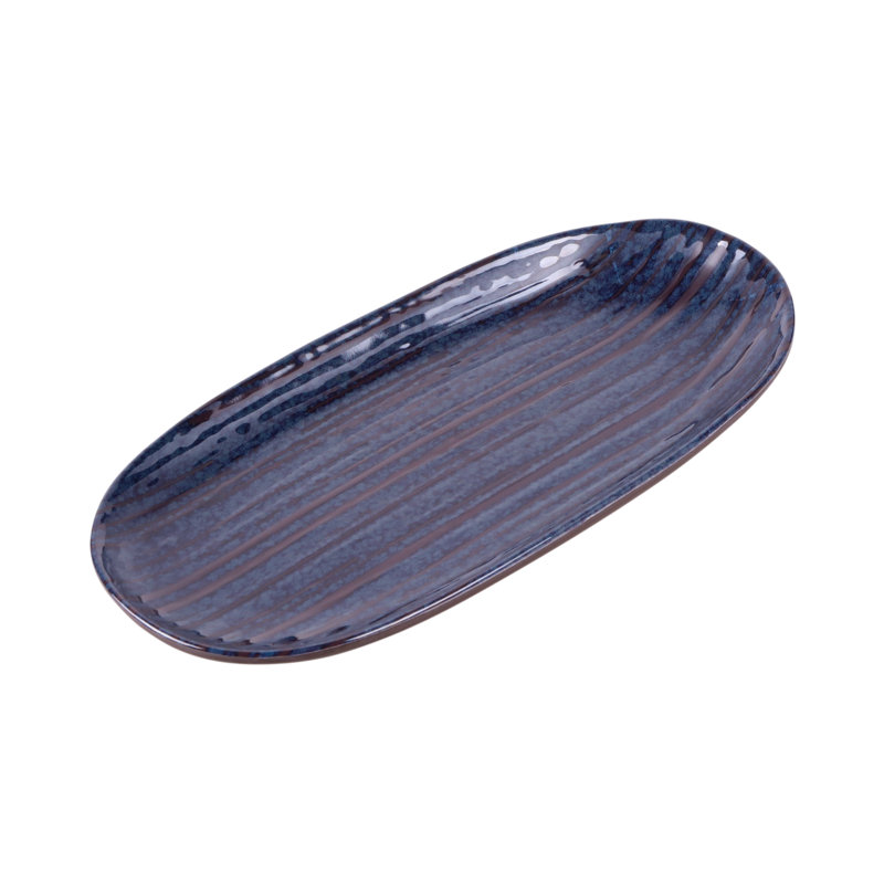 Assiette plate Stardust, Bleu