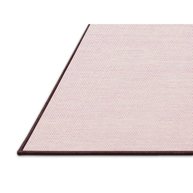 Tapis de zone rose contemporaine, Rectangle 5 pi x 7 pi