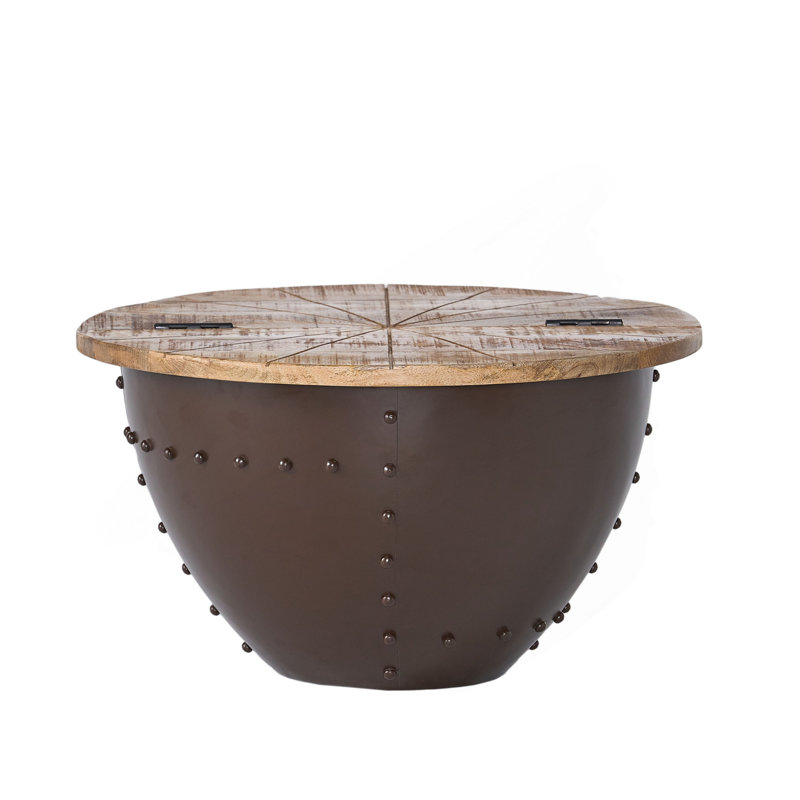 Table basse en bois et fer