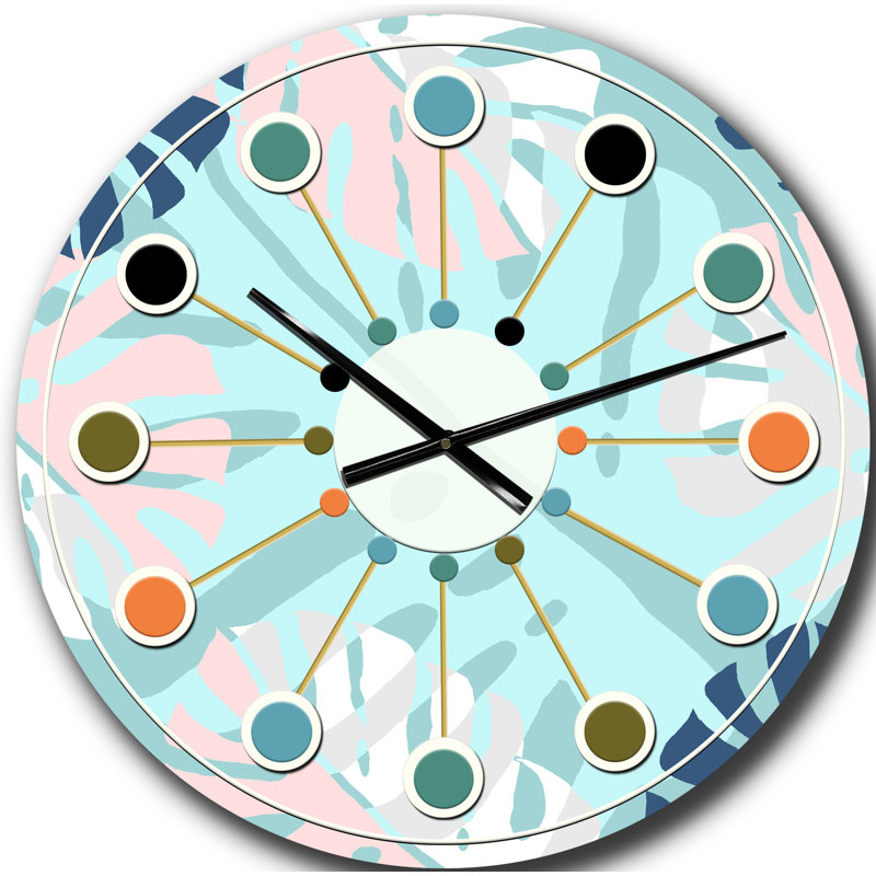 Horloge murale rétro Mid-Century, Grand