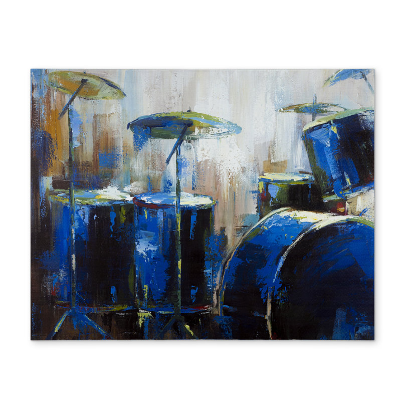 Abstract Drums Polyester Placemat - Industrial Bedroom Decor