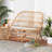 Nancee 44.9'' Rattan Round Arm Loveseat with Reversible Cushions