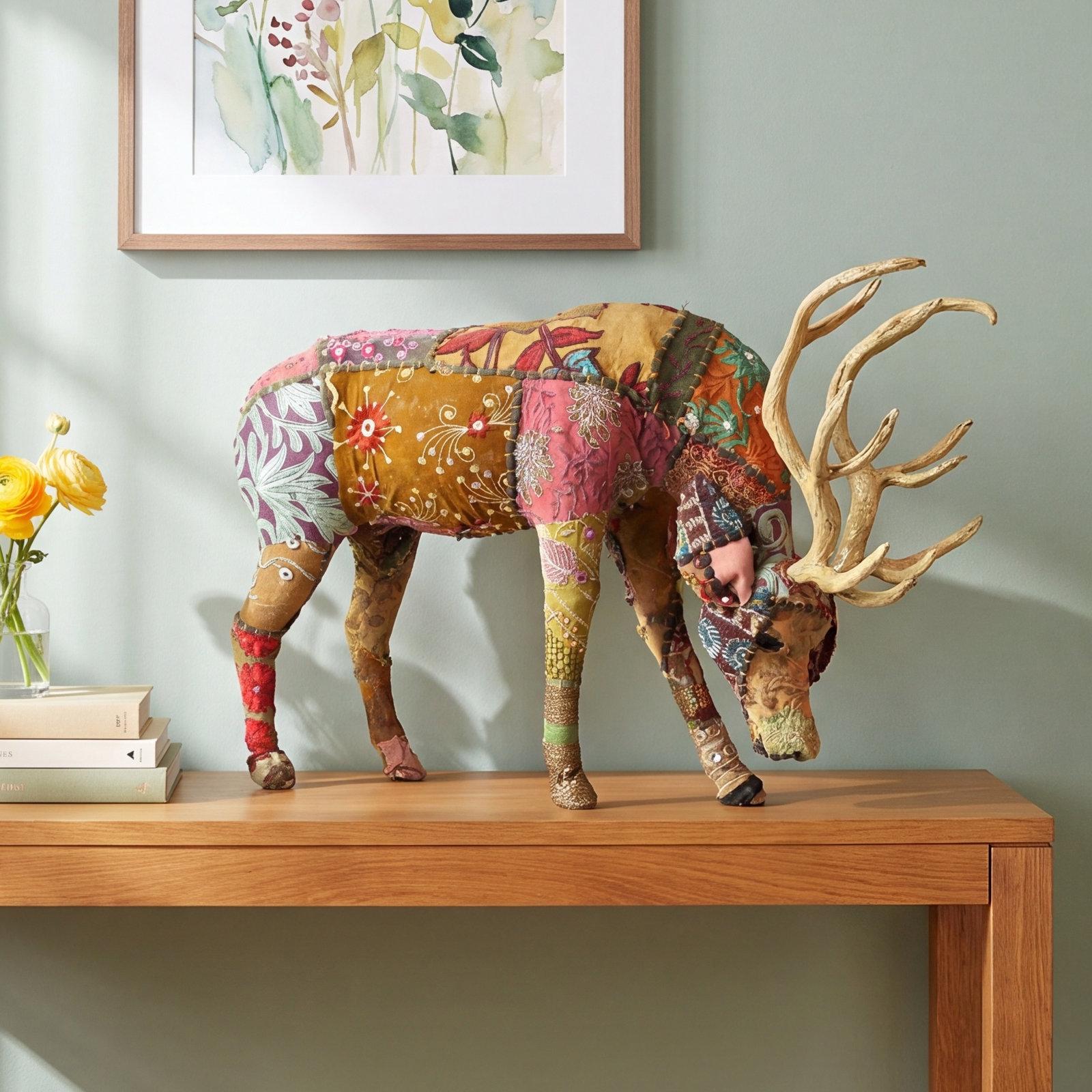 Grazing Forest Stag Figurine