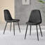Lenworth Modern Metal and Glass Dining Table Set - Luxury Faux Leather Dining Chairs-68119058