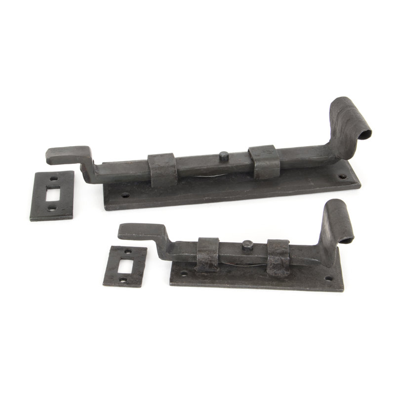 Fishtail Cranked Door Bolt, Beeswax
