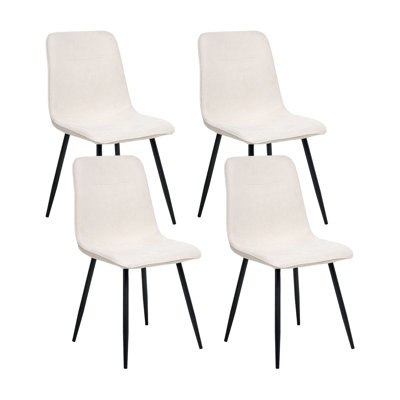 Set of 4 Dining Chairs TUSCOLA Fabric