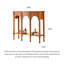 Table console en bois massif rétro Country