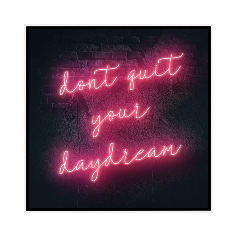 «Neon Inspo III» par Victoria Borges - impression d'art graphique, H 26 po x l 26 po x P 1,5 po, Toile blanche encadrée