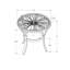 Table d'appoint, côté, bout, table de chevet, lampe, rond, salon, chambre à coucher, métal noir, transitionnel