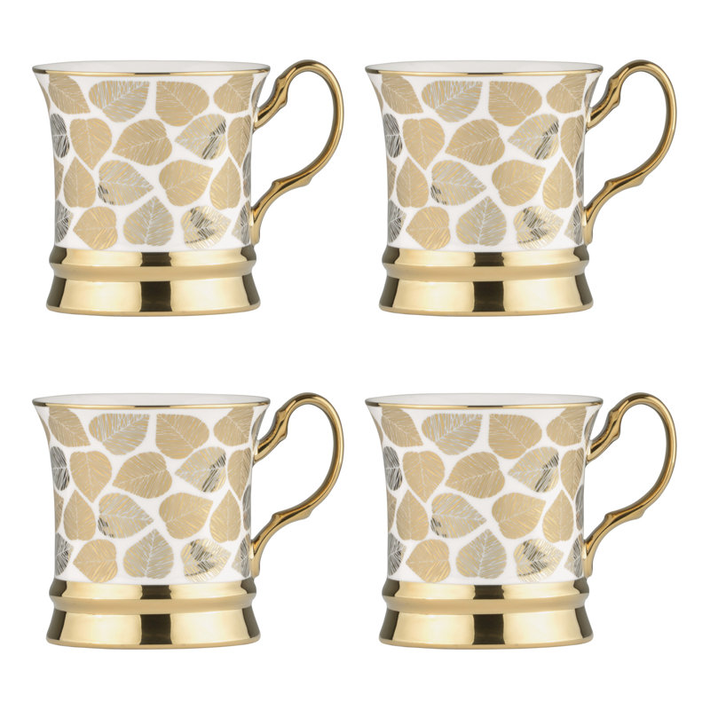 Bernella Porcelain Coffee Mug, Gold