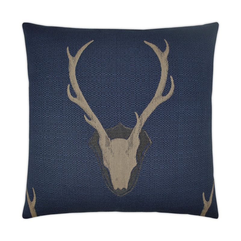 Uncle Buck Square Pillow Cover & Insert, Navy, 24"H x 24"W