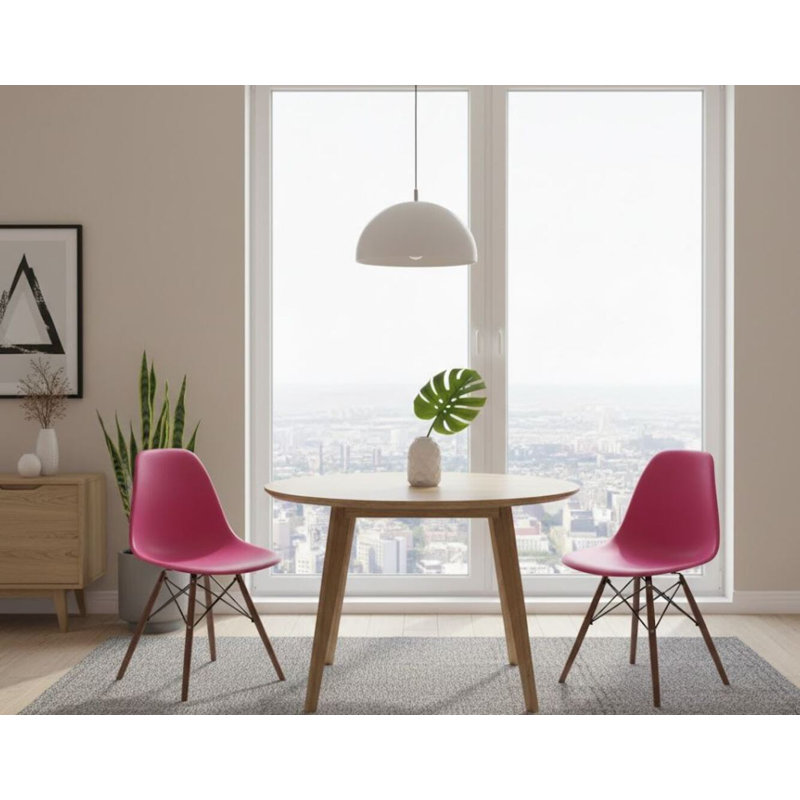 Ensemble de 2 chaises d'appoint Fontana, Rose foncé