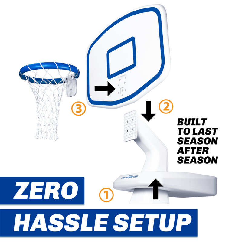 Ensemble de basketball GoSports Splash Hoop Pro , Blanc