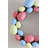 10" Pink Yellow and Blue Floral Stem Easter Egg Spring Wreath