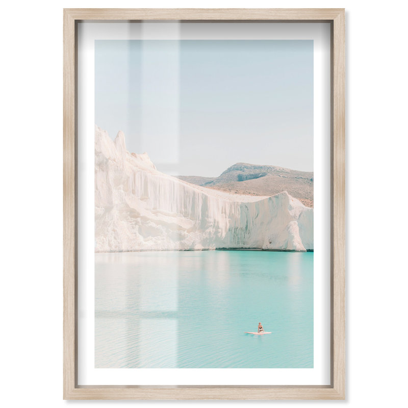 «Chalk Water Shadowbox Print Coastal Art Prints» par Notoriart, H 25 po x l 17 po, Crème, crème