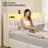 Upholstered Platform Bed Frame with Wingback Headboard, LED Lights & 4 Storage Drawers-1077259074-1077259072