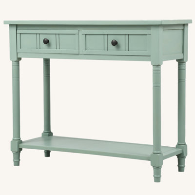Todo Daisy Series Console Table - Timeless Traditional Style with Two Spacious Drawers & Open Bottom Shelf