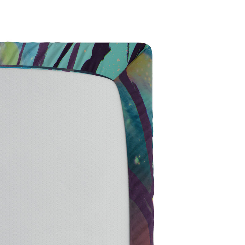 Galaxy Print Queen Size Microfiber Fitted Sheet