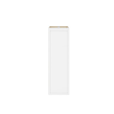 Armoire murale moderne en bouleau blanc moderne avec portes à cadre étroit et quincaillerie à fermeture en douceur pour les cuisines et les espaces polyvalents