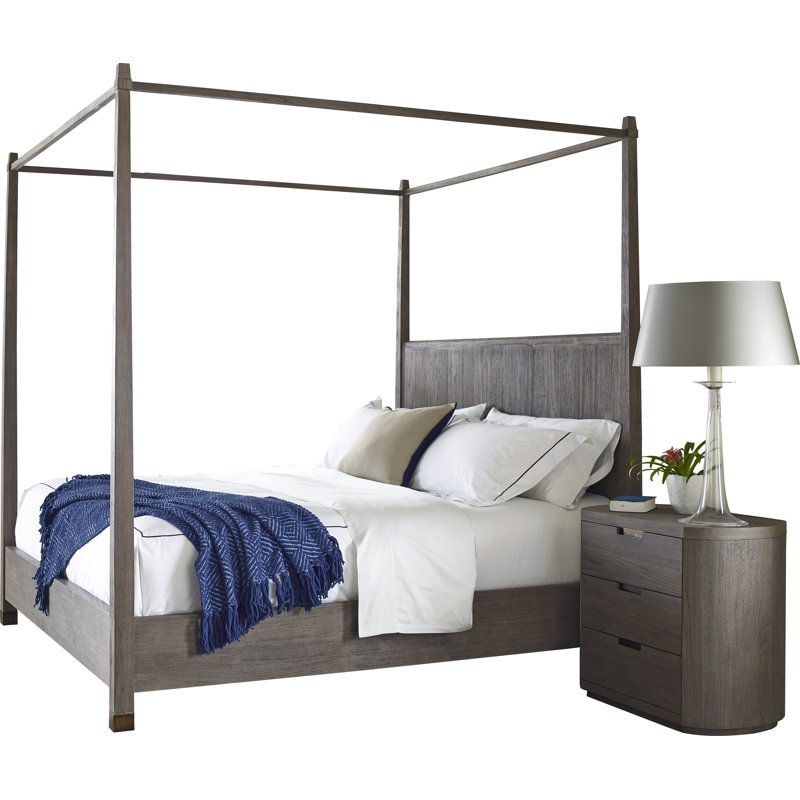 Palmer Canopy Bed, King, Driftwood