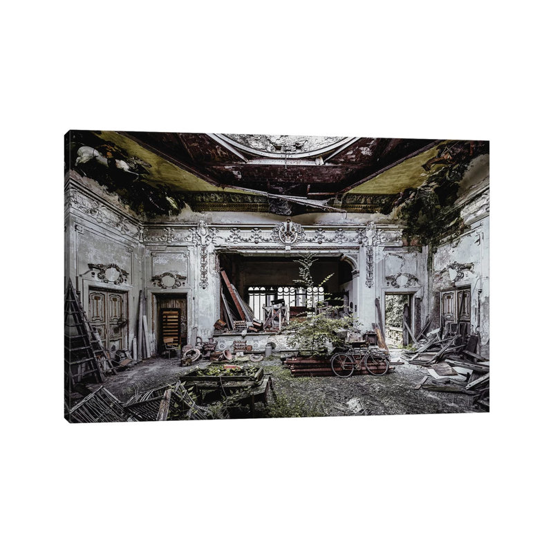Decay And Details In A Derelict Theatre by Simon Yeung - Print on Canvas, Wrapped Canvas, 20.32cm H x 30.48cm W x 1.91cm D