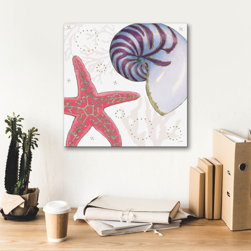 «Shimmering Shells 2» par James Wiens, art mural sur toile, H 18 po x l 18 po