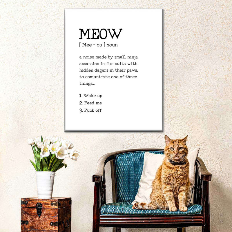 «Cat's Meow», définition sur toile, H 10 po x l 8 po x P 1 po