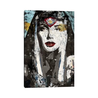 Wonder Woman by Caroline Wendelin - Wrapped Canvas Painting Print -  East Urban Home, 456F5EE1718F4275AF3A4B823A774949