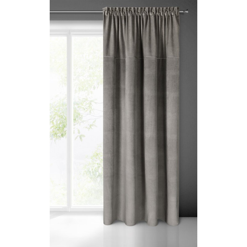 Carrie Blackout Curtain Single Panel, Dark grey